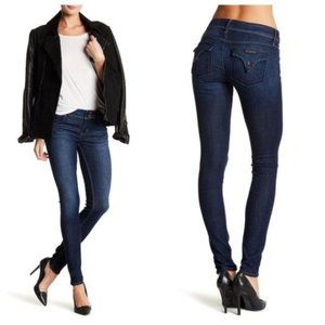 Hudson Collin Flap Skinny Dark Wash Jeans Mid Rise